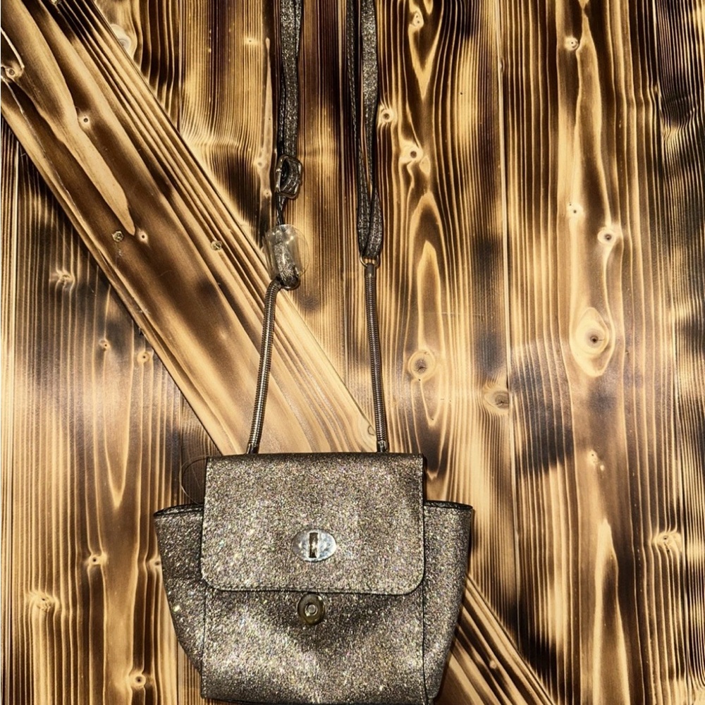 Candie's Sparkling Silver Crossbody Bag